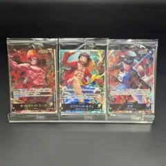 【未開封】ワンピースカード セブン限定プロモ ルフィ エース サボ 3枚セット