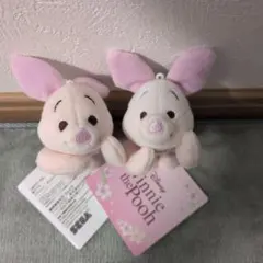 くまのプーさん 寝そべり マスコット さくら ピグレット