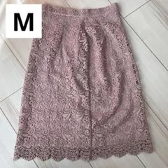 花柄レースタイトスカート ピンク　UNIQLO