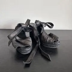 HERMES エルメス レザー トングサンダル37 ブラック - メルカリ