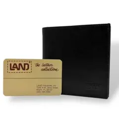 未使用級 ランドインダストリーズ 二つ折り財布 コンパクトウォレット 本革