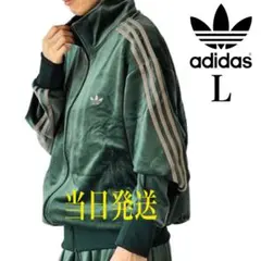 新品Ｌ◼️当日発送アディダスFB TT ファイヤーバード トラックトップ ベロア緑