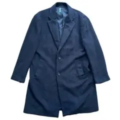 UNIQLO ブラック チェスターコート XL カシミヤ 羊毛