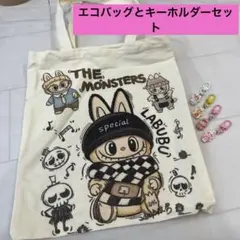Labubu(ラブブ) エコバッグとキーホルダー　セットC