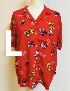 L レッド　SEASONREASON　オサムグッズ　アロハシャツ　新品タグ付きのサムネイル