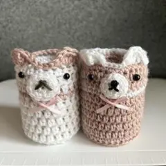 手作り 動物モチーフ小物入れ