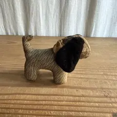 ヴィンテージ 布製 犬 ぬいぐるみ 置物　50s 60sレトロ 織物
