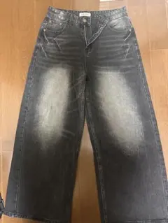 MENES ブラック ワイドパンツ