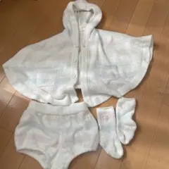 pique ベビーポンチョ・ショーツ・ソックスセット 70-80