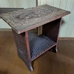 1632 彫刻のトランク　収納ケース　センターテーブル　木箱　アジアン家具　台 1632 彫刻のトランク 収納ケース センターテーブル 木箱 アジアン家具