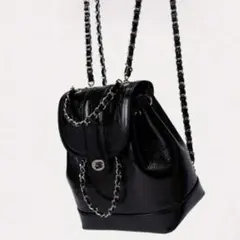shein ブラック　ミニリュック