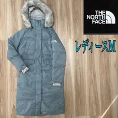 【希少カラー】ノースフェイス ロングダウン ベンチコート 肩ロゴ刺繍 M