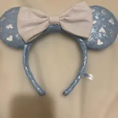 水色 ハート型スパンコールカチューシャ