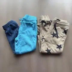 秋冬⭐︎星柄と水色グラデーションの長ズボンセット　ボトム