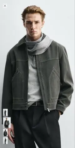 値下げ⭕️ ZARAヴィンテージフェイクスエードジャケット