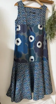 マリメッコ　marimekko ウニッコ柄ノースリワンピース　34