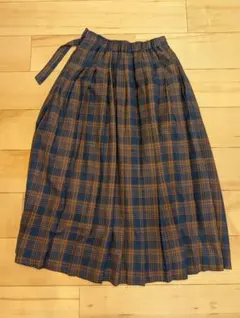 グローバルワーク ロングプリーツスカート チェック柄