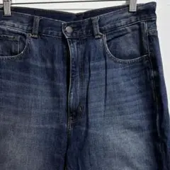 【GU】XLダメージ加工ダークブルーデニム