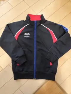 umbro ジップアップジャケット 黒赤140