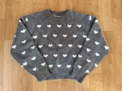 titivate ハートモチーフニット　グレー