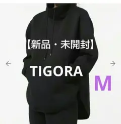 TIGORA (ティゴラ) スウェット チュニック M ブラック