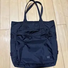 現行品☆ポーター タイム 縦 トートバッグ A4可 大容量 黒 - メルカリ