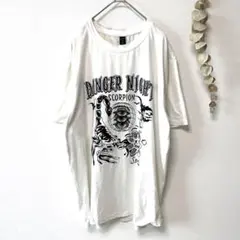 ROMWE メンズ　Tシャツ　ホワイト　白　個性的XLのサムネイル