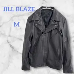JILL BLAZE ダブルライダースジャケット 合成皮革 ブラック Mサイズ