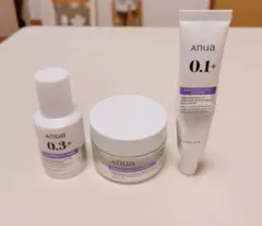 Anua 美容液、ナイトリペアクリーム、アイクリーム3点セット
