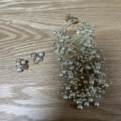 パール　ネックレス　ピアスセット