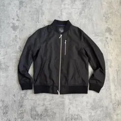 ナノユニバース MA-1 ジャケット ブルゾン ブラック 黒　短丈　ストリート