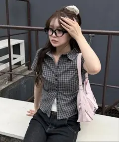 RAY CASSIN 胸刺繍コンパクト半袖シャツ