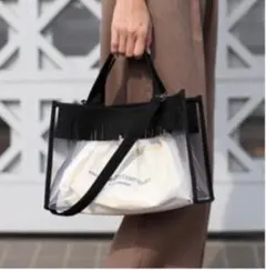 room306contemporary フリンジ　クリアバッグ