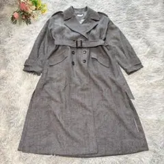 ページボーイ　ウインタートレンチコート【M】ブラック系　ベルト付き　ロングコート