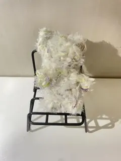 あみぐるみ ねこ キーホルダー ホワイト 韓国風 バッグチャーム ハンドメイド