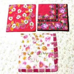 KENZO　ケンゾー　花柄ハンカチ　３枚set
