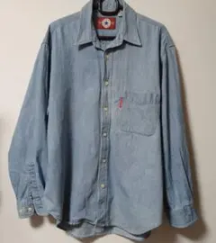 コンバース オールスター デニムシャツ Mサイズ 長袖 ライトブルー
