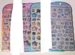 コットンパフィシール サンリオ 4種4枚セット