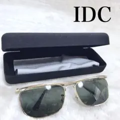 美品 アイディーシー LUNETTES 5003 サングラス ゴールド スクエア