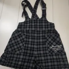 Jenni love チェック柄サロペット130