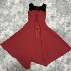 AIMER ワインレッドドレス 9号　Ｍ　結婚式　二次会　パーティドレス　エメ