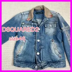 レザー刺繍 ディースクエアード デニムジャケット ジージャンのサムネイル