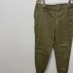 ZARA ザラ イージーパンツ カーキ ウエストゴム 裾リブ メンズ ジョガー
