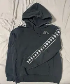 90s Kappa パーカー フーディー ブラック 長袖 カットソー