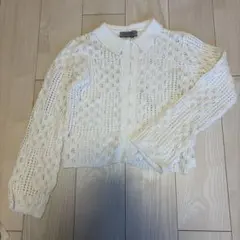 NANO UNIVERSE レース編みカーディガン