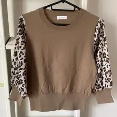 未着用！BEUTY&YOUTH ニット　袖レオパード