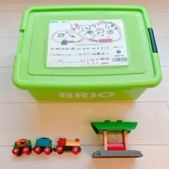 BRIO WORLD限定木製レールセットボイスレコーダー付き駅パワートレインのサムネイル