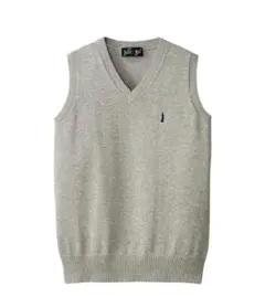 ライトグレー Vネック スクールベスト