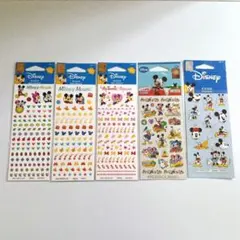 ディズニー ミッキー＆ミニー デコステッカー プチラメシール 計5シート