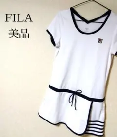 美品☆フィラFILAテニスゴルフワンピースオレンジM - メルカリ